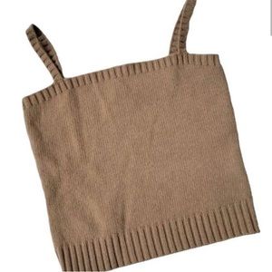 Ralph Lauren Blue Label Cashmere & Wool Blend Sweater Cami Tank Womens Large NEW